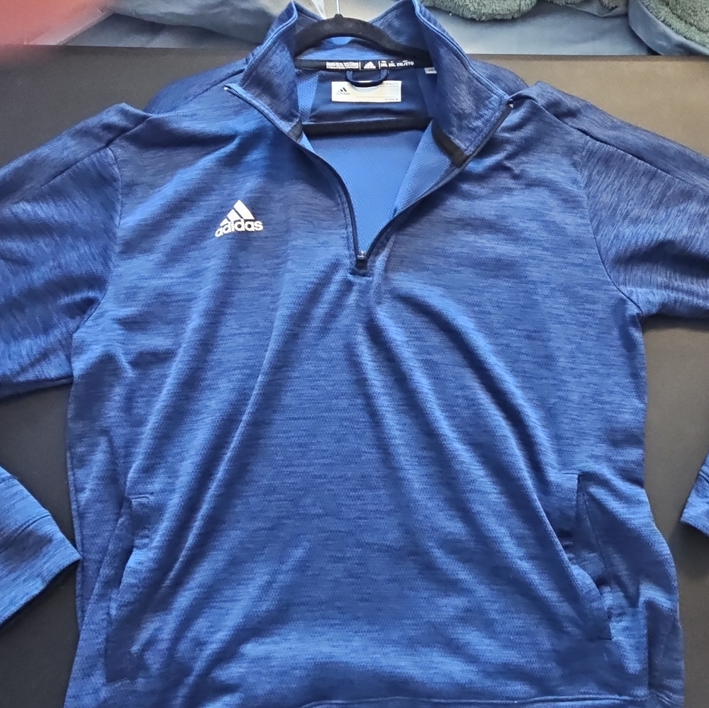 Adidas Men's Royal Blue Quarter-Zip Sweatshirt